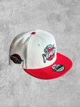 New Era 9Fifty Cream White & Red Cap